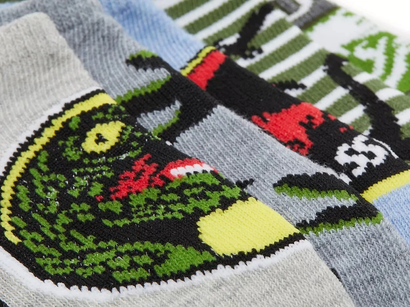 Jurassic Park Kids' No Show Socks - 5 Pack