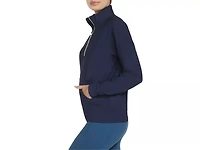 GO LUXE Rib Women's Quarter Zip Sweatshirt