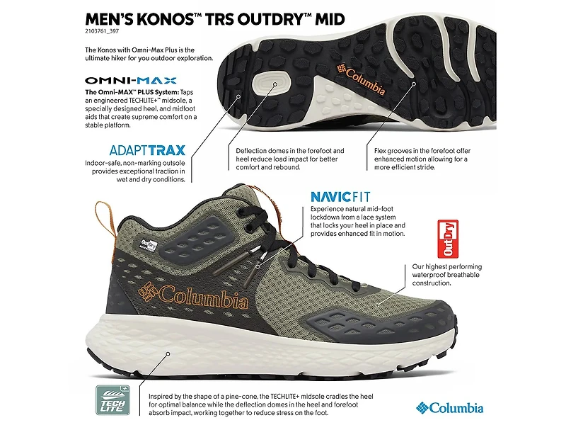 Konos TRS Outdry Waterproof Hiking Boot - Men's