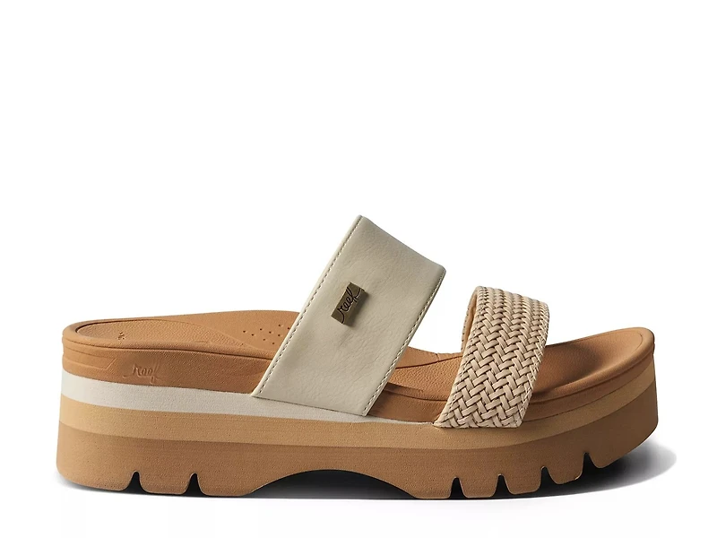 Banded Horizon Hi Wedge Sandal
