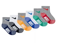 Multicolor Kids' Quarter Ankle Socks - 6 Pack