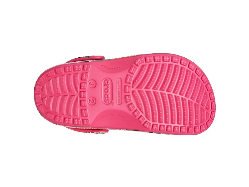 Classic Woodcut Floral Clog - Kids'