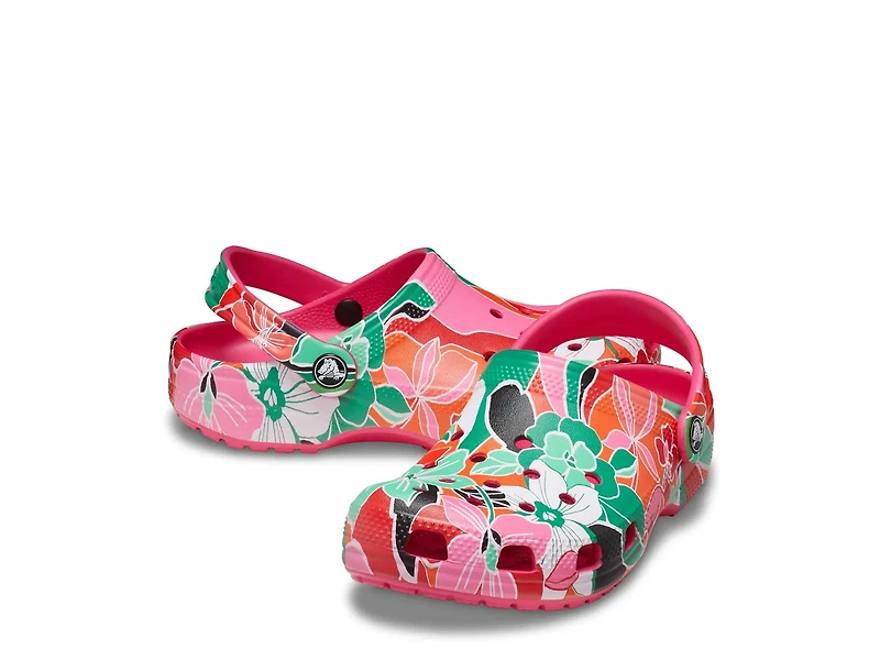 Classic Woodcut Floral Clog - Kids'