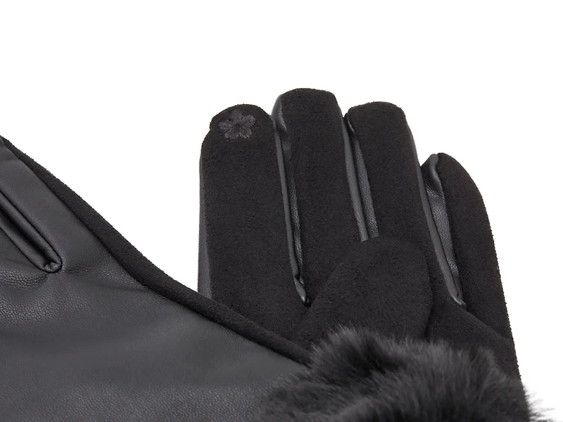 Faux Fur Trim Women's Gloves
