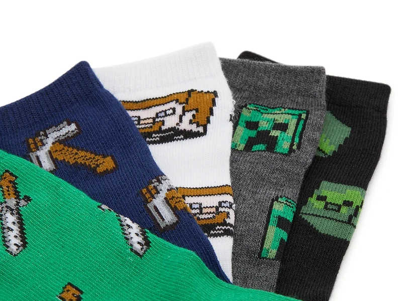 Minecraft Kids' Crew Sock - 5 Pack