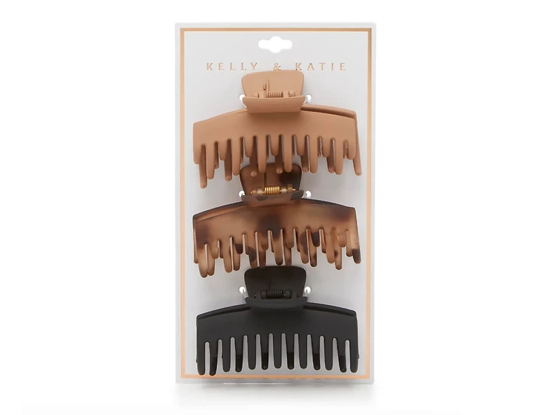 Double Layer Hair Clips - 3 Pack