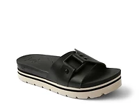 Banded Horizon Buckle Slide Sandal