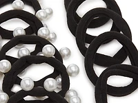 Faux Pearl Hair Tie Set - 20 Pack