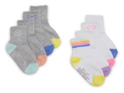 Ribbed Kids' Crew Socks - 8 Pack