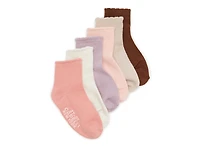 Scalloped Kids' Crew Socks - 6 Pack
