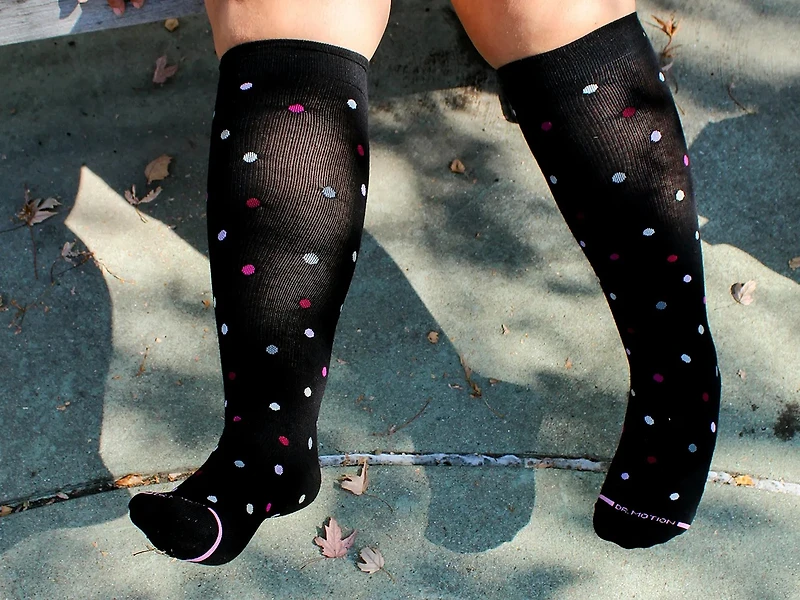 Dancing Dot Women's Wide Calf Knee High Socks