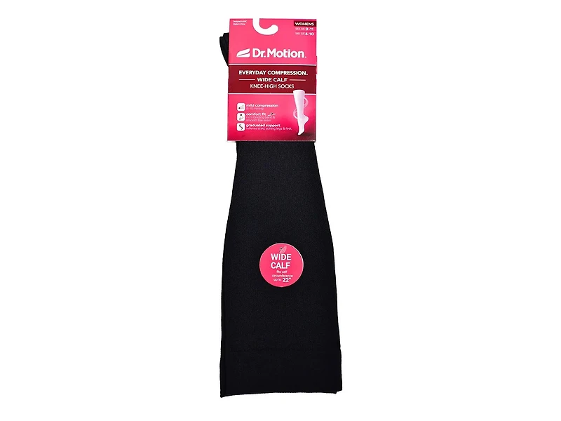 Solid Women's Wide Calf Knee High Socks
