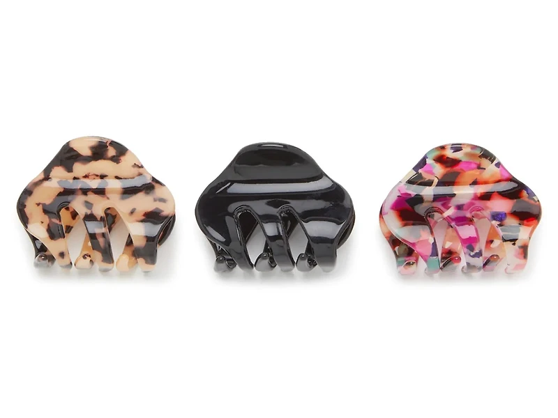 Assorted Mini Hair Clips - 3 Pack