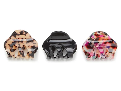 Assorted Mini Hair Clips - 3 Pack