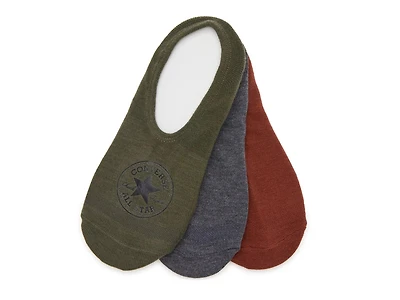 Chuck Patch Men's No Show Socks - 3 Pack