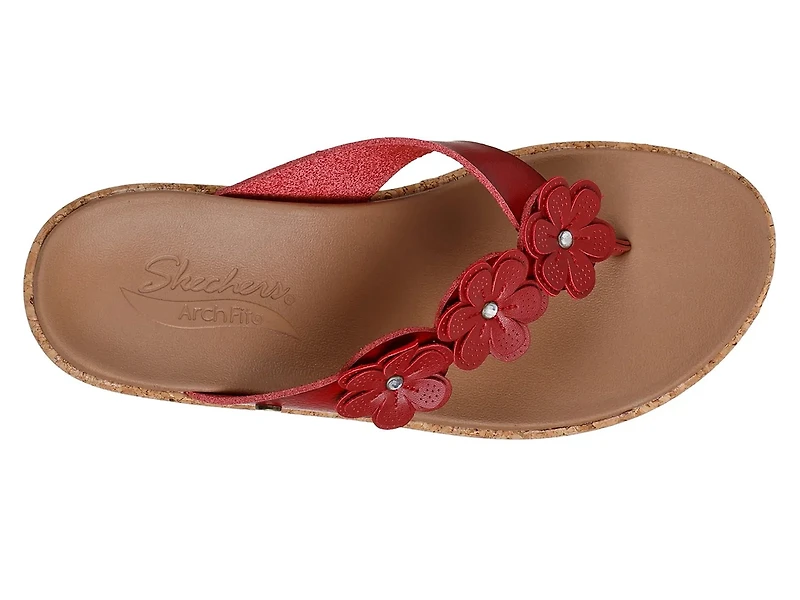 Cali Arch Fit Beverlee Rare Blossom Wedge Sandal