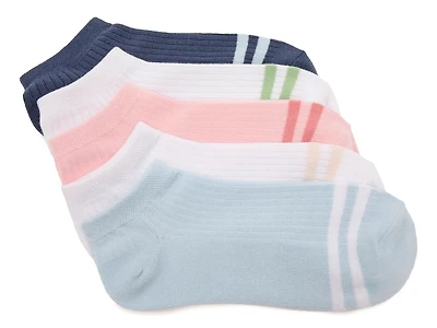 Varsity Stripe Women's No Show Socks - 5 Pack