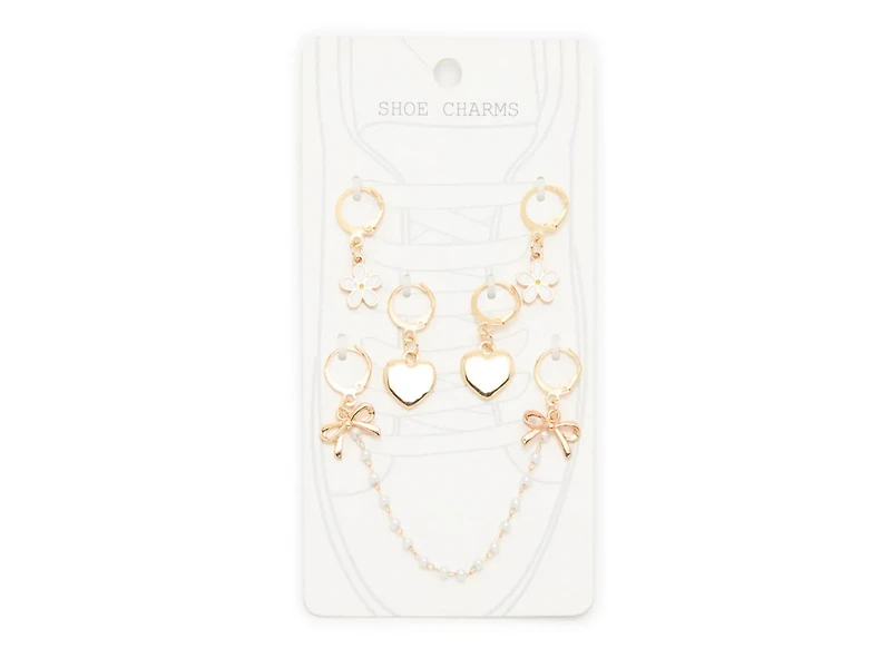 Daisy Heart Shoe Charms - 5 Pack