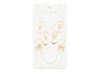 Daisy Heart Shoe Charms - 5 Pack