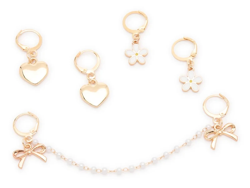 Daisy Heart Shoe Charms - 5 Pack