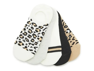 Leopard No Show Liners - 5 Pack