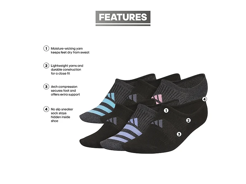 Superlite 3.0 Women's No Show Socks - 6 Pack