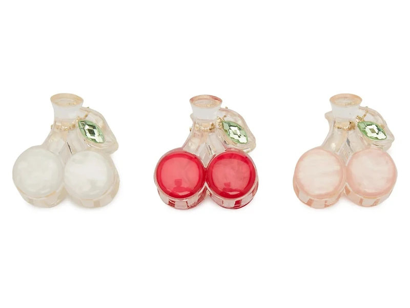 Cherries Mini Hair Clip Set - 3 Pack