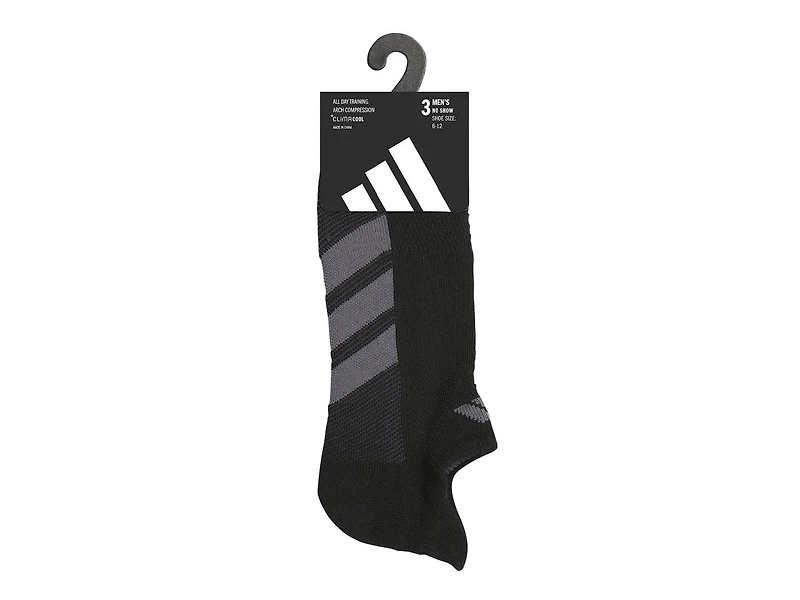 All Day Training Men's No Show Socks - 3 Pack