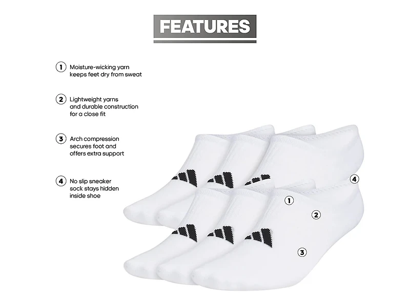 Superlite 3.0 Men's No Show Socks - 6 Pack
