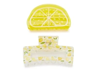 Lemon Hair Clip Set - 2 Pack