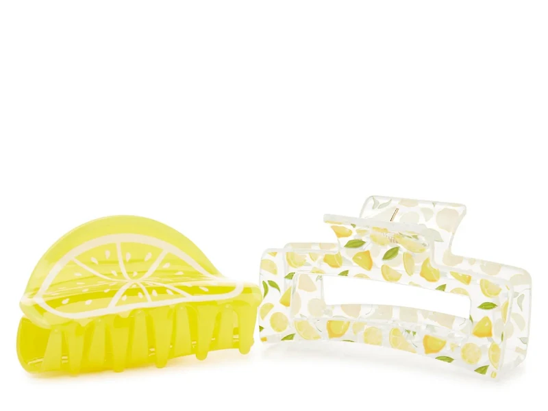 Lemon Hair Clip Set - 2 Pack