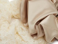 Lace & Satin Oversized Scrunchie Set - 2 Pack