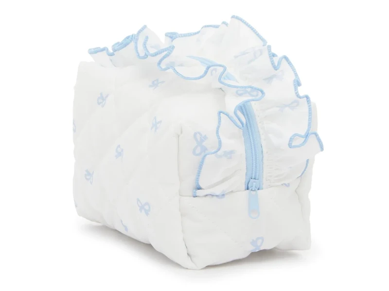 Blue Bow Print Toiletry Bag
