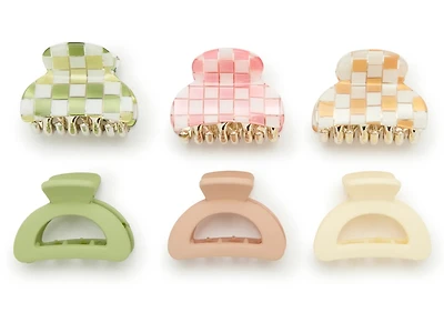 Mini Claw Summer Hair Clip Set - 6 Pack