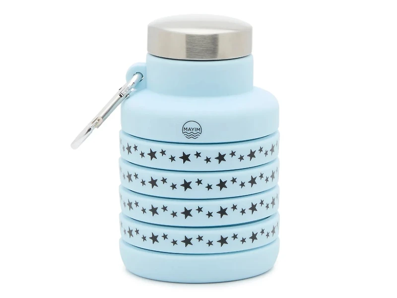 Collapsible 17-Oz. Star Print Water Bottle