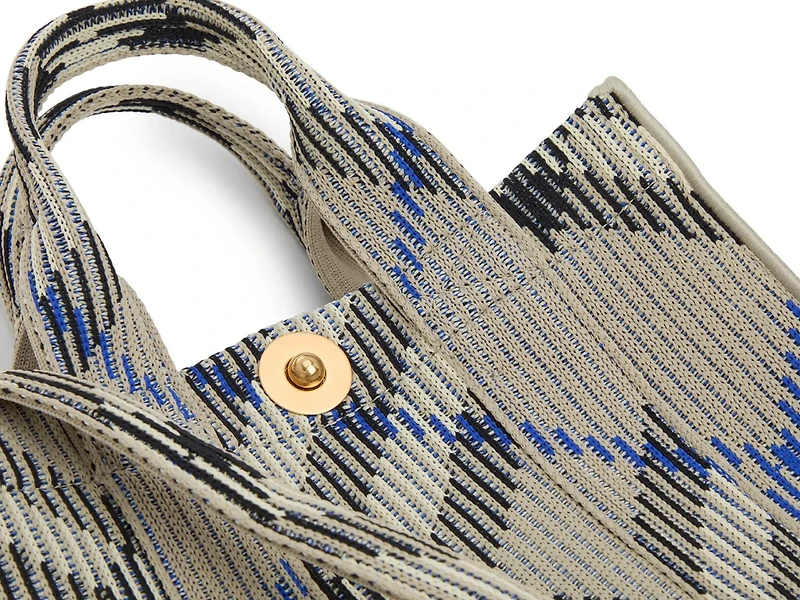 Mini Knit Check Satchel
