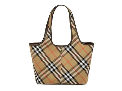 Small Check Tote & Pouch