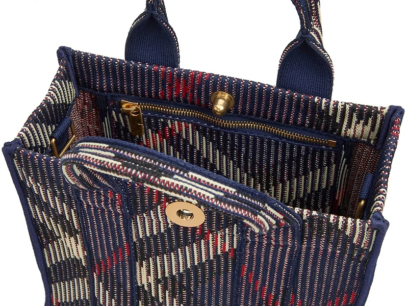 Mini Knit Check Satchel