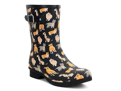 Printed Dog Classic Mid Rain Boot