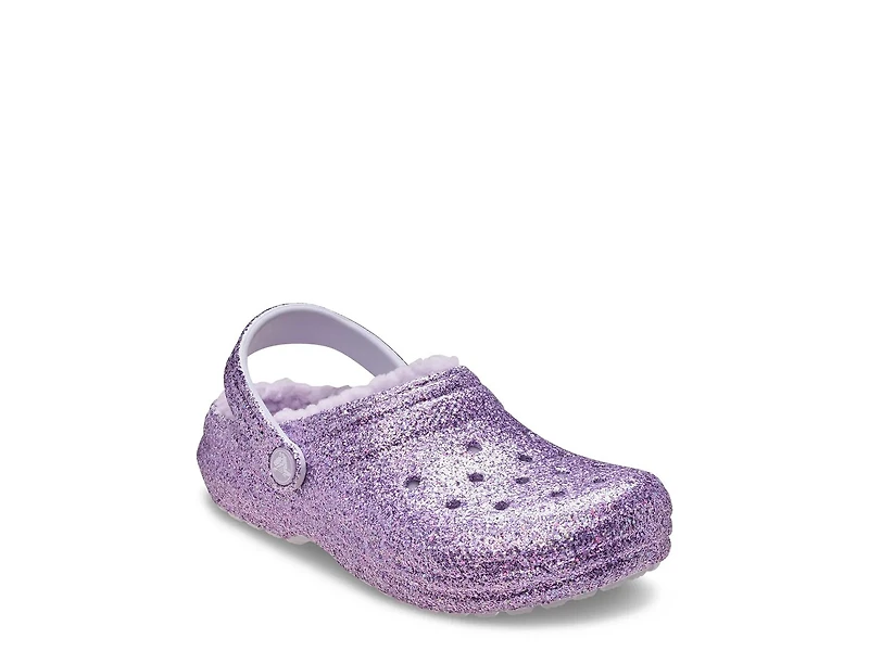 Classic Lined Chunky Glitter Clog - Kids'