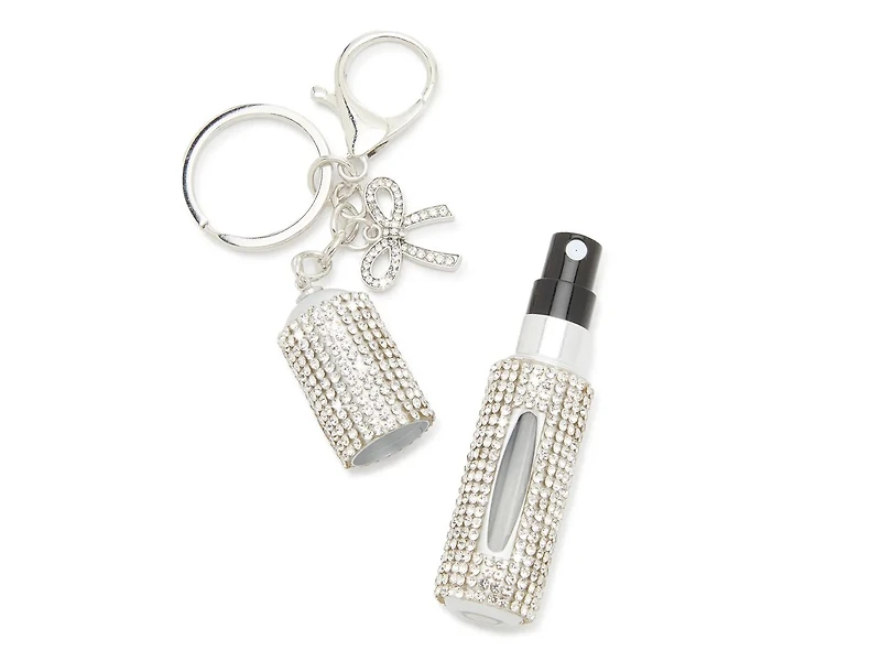 Rhinestone Perfume Bottle Bag Charm