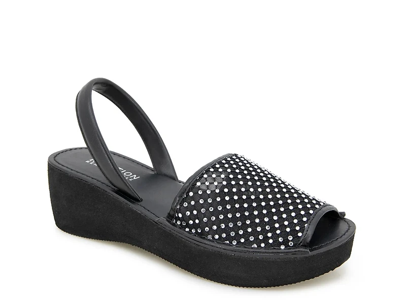 Fine Glass Wedge Sandal