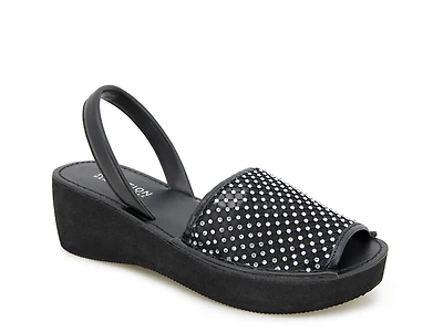 Fine Glass Wedge Sandal