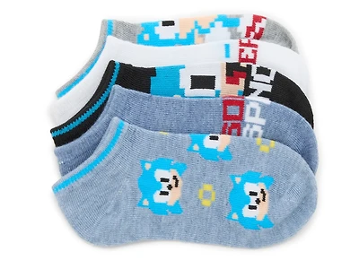 Sonic Kids' No Show Socks - 5 Pack