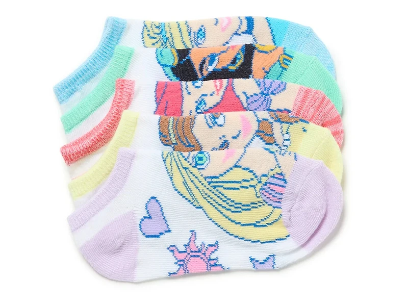 Disney Princess Kids' No Show Socks - 5 Pack