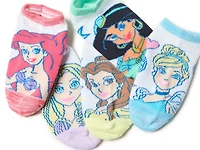 Disney Princess Kids' No Show Socks - 5 Pack