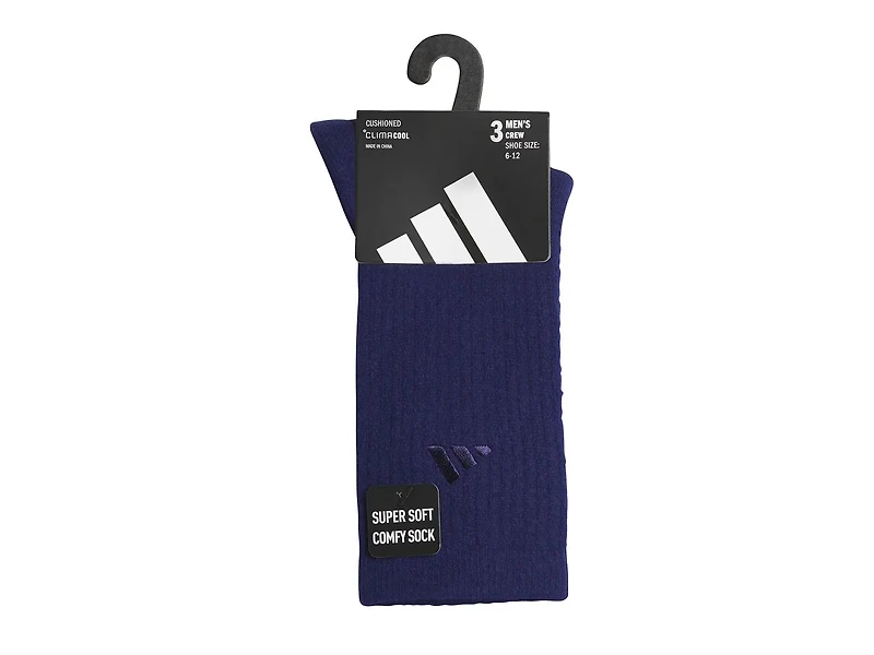 Cushioned Comfort Men's Crew Socks - 3 Pack