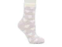Cozy Lodge Mink Heart Women's Crew Socks