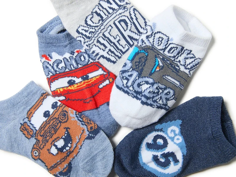Cars Kids' No Show Socks - 5 Pack