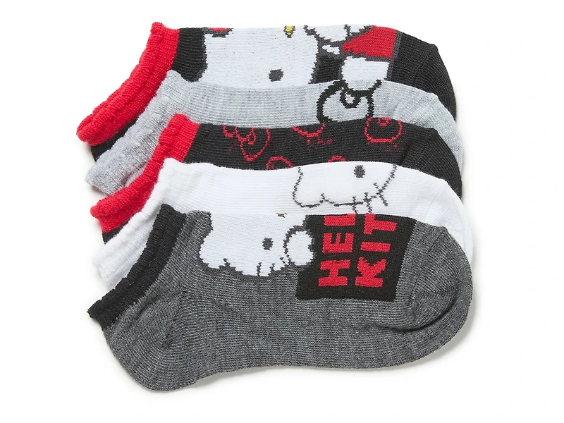 Hello Kitty Kids' No Show Socks - 5 Pack